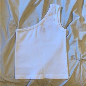 White one shoulder top